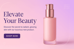 Social media post with pink purple theme
