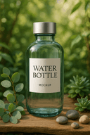 Bottle in natural organic scene
