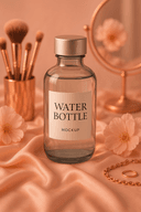 Bottle in beauty vanity scene